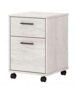 Bush Furniture Key West 2-Drawer Mobile File Cabinet, Linen White Oak, Standard Delivery