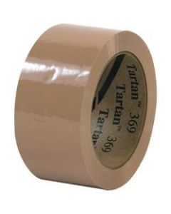 Tartan 369 Carton-Sealing Tape, 3in Core, 2in x 110 Yd., Tan, Pack Of 6