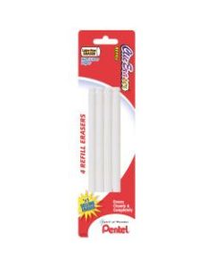 Pentel Clic Eraser Refills, 3 1/2in, White, Pack Of 4