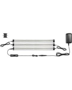 Lorell LED Task Lighting Starter Kit - 1in Height - 2in Width - LED Bulb - 1350 Lumens - Silver, Black - for Furniture