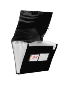 JAM Paper Letter Size Expanding File, 8in Expansion, 8-1/2in x 11in, Black