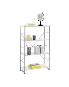 Realspace Halton 46 3/4inH 3 Shelf Contemporary Bookcase, White/Light Finish