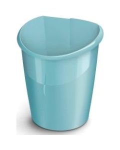 CEP Ellypse Waste Bin - 3.96 gal Capacity - Curved Mouth, Handle - 15in Height x 11in Width x 12.5in Depth - Mint - 1