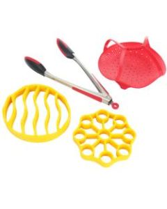 Crock-Pot 4-Piece Pressure Cooker Accessories Starter Kit, Red/Yellow