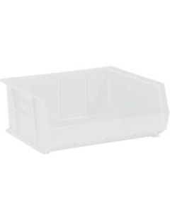 Office Depot Brand Plastic Stack & Hang Bin Boxes, Small Size, 14 3/4in x 16 1/2in x 7in, Clear, Pack Of 6