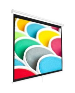 PyleHome PRJSM7206 72in Manual Projection Screen - Front Projection - 4:30 - Matte White - 42.5in x 56.6in - Ceiling Mount, Wall Mount