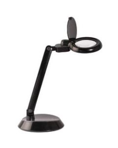 OttLite LED Magnifier Desk Lamp, 14-3/4inH, Black