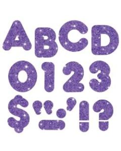 TREND Ready Letters, 4in, Sparkle Letters/Numbers, Purple, Pack Of 194