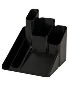 Sparco 5-compartment Desk Organizer, 6inH x 6inW x 6inD, Black