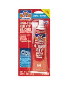 High-Temp Red RTV Silicone Gasket, 3 oz Tube, Red