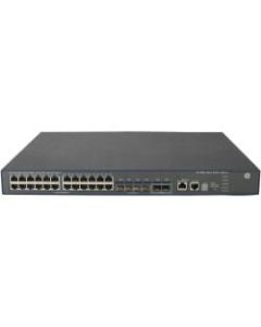 HPE 5500-24G-4SFP HI Switch with 2 Interface Slots - 24 Ports - Manageable - 10GBase-T, 1000Base-X, 10/100/1000Base-T - Refurbished - 3 Layer Supported - 4 SFP Slots - 1U High - Rack-mountable