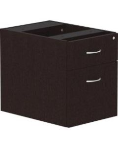 Lorell Essentials 22inD Vertical 2-Drawer Pedestal File Cabinet, Espresso