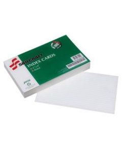 30% Recycled Index Cards, 5in x 8in, Ruled, Pack Of 100 (AbilityOne 7530-00-243-9437)