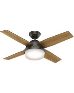 Hunter Fan Dempsey Ceiling Fan - 4 Blades - 44in Diameter - 3 Speed - Reversible Motor, Reversible Blades, Quiet - 10.4in Height - Metal