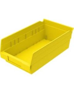 Akro-Mils Grease/Oil Resistant Shelf Bin, Small Size, 4in x 6 5/8in x 11 5/8in, Yellow