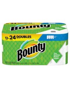 Bounty Select-A-Size Double 2-Ply Paper Towels, 98 Sheets Per Roll, Pack Of 12 Rolls