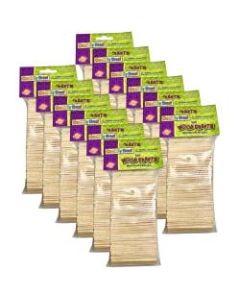 Creativity Street Mini Wood Craft Sticks, 2-9/16in x 1/16in, Natural, 500 Sticks Per Pack, Case Of 12 Packs