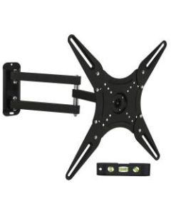 Mount-It Full-Motion Wall Mount For 23 - 55in TVs, 9inH x 9inW x 2-13/16inD, Black