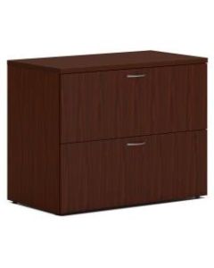 HON MOD Desk Collection 36inW Lateral 2-Drawer File Cabinet With Removable Top, Mahogany