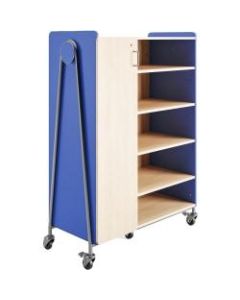 Safco Whiffle Triple-Column 13-Drawer Rolling Storage Cabinet, 60inH x 43-1/4inW x 19-3/4inD, Spectrum Blue