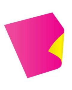 Royal Brites Dual Color Poster Board, 22in x 28in, Neon Pink/ Canary Yellow, Pack Of 25