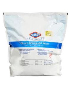 Clorox Healthcare Bleach Germicidal Wipes Refill - Ready-To-Use Wipe - 110 / Bag - 1 Each - White