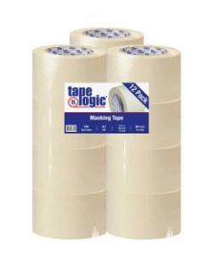 Tape Logic 2600 Masking Tape, 3in Core, 3in x 180ft, Natural, Pack Of 12