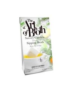 The Art of Broth Chicken Flavored Sipping Broth, Box Of 6 Bags