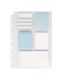 TUL Discbound Lined Sticky Note Pads, Assorted Colors, 25 Sheets Per Pad, 1 Dashboard of 5 Assorted Pads