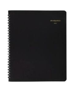 AT-A-GLANCE 24-Hour Daily Appointment Book Planner, 7in x 8-3/4in, Black, January To December 2022, 7082405