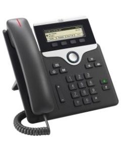 Cisco 7811 IP Phone - Corded - Wall Mountable - Charcoal - 1 x Total Line - VoIP - Caller ID - Speakerphone - 2 x Network (RJ-45) - PoE Ports - Monochrome - DHCP, SRTP, CDP, LDAP, SIP Protocol(s)