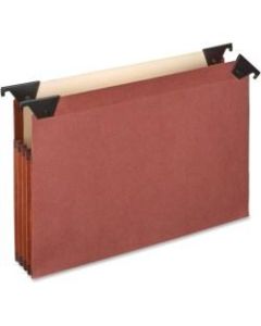 Pendaflex Letter Recycled Expanding File - 8 1/2in x 11in - 3 1/2in Expansion - Manila, Plastic - Red Fiber - 10% - 5 / Box
