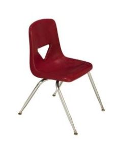 Scholar Craft 120 Series Student Stacking Chairs, Large, 30 1/2inH x 20inW x 22 1/2inD, Burgundy, Set Of 5
