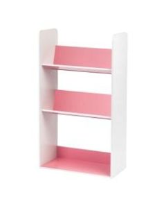IRIS 2-Tier Storage Shelf With Footboard, Pink/White