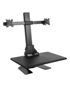 Mount-It! MI-7952 Electric Standing Desk Converter With Dual-Monitor Mount, 23inH x 35inW x 8-1/4inD, Black