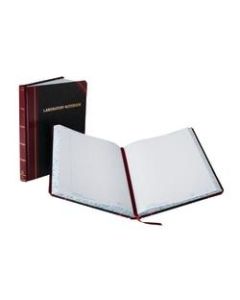 Boorum & Pease Laboratory Notebook, 10 3/8in x 8 1/8in, Record Ruled, 300 Sheets, Black/Burgundy