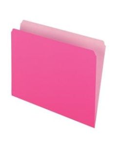 Pendaflex Straight-Cut Color File Folders, Letter Size, Pink, Box Of 100