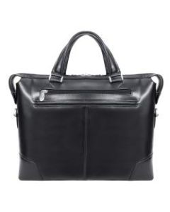 McKlein R-Series Arcadia Slim Briefcase With 17in Laptop Pocket, Black