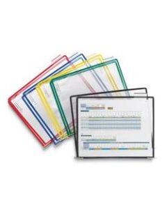 Tarifold Pivoting Pockets for Wall or Desk Systems - Support Letter 8.50in x 11in Media - Pivot, Flexible - Assorted Frame, Clear Pocket - Metal Pivot, Steel Wire, Polyvinyl Chloride (PVC) Pocket - 10 / Pack