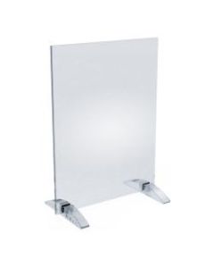 Azar Displays Dual-Stand Vertical/Horizontal Acrylic Sign Holders, 12inH x 9inW x 3-1/2inD, Clear, Pack Of 10 Holders
