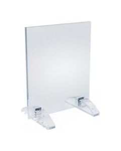 Azar Displays Dual-Stand Vertical/Horizontal Acrylic Sign Holders, 7inH x 5inW x 3-1/2inD, Clear, Pack Of 10 Holders