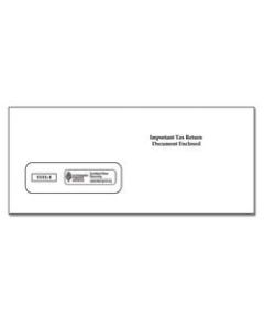 ComplyRight Single-Window Envelopes For 3-Up 1099 Tax Forms, Moisture-Seal, White, Pack Of 100 Envelopes