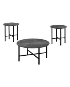 Monarch Specialties Davis 3-Piece Table Set, Black