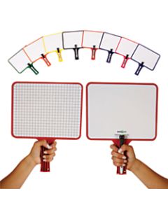 KleenSlate Rectangular Blank/Graph Dry-Erase Whiteboard, 7 1/2in x 9 1/2in, Set Of 32