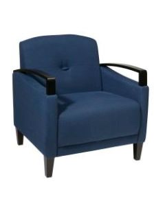 Ave Six Main Street Woven Arm Chair, Indigo/Espresso