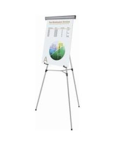 MasterVision Heavy Duty Display Easel - 45 lb Load Capacity - 69in Height x 28.5in Width x 34in Depth - Metal, Aluminum, Plastic, Rubber - Silver