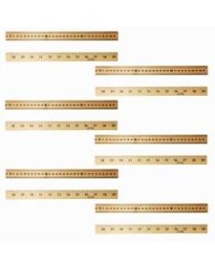 Charles Leonard Wood Hanging Meter Sticks, Brown, Pack Of 6