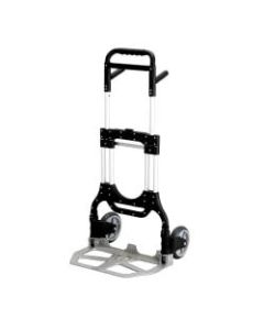 Safco STOW AWAY Heavy-Duty Hand Truck, 500 Lb. Capacity, Black/Aluminum