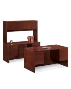 HON 10500 Series Double-Pedestal Desk, 60inW x 30inD, Mahogany