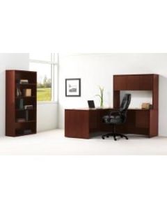 HON 10500 Series 66in W Left Pedestal Desk, Mahogany